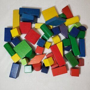 Colorful Wooden Building Blocks Set Educational Learning